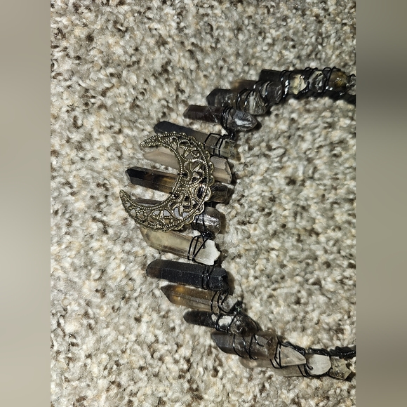 Smokey Quartz Moon Crown - Picture 2 of 2